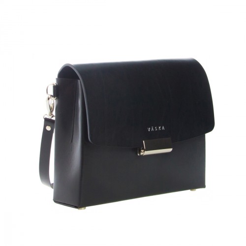 Ada Black Leather Bag by VÄSKA