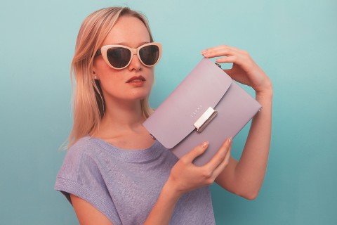 Väska Lavender Leather Bag